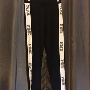 Black PINK Victoria's Secret Logo Leggings