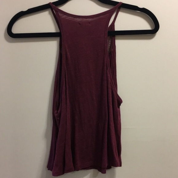 Maroon tank with neckline embellishments - Picture 2 of 2