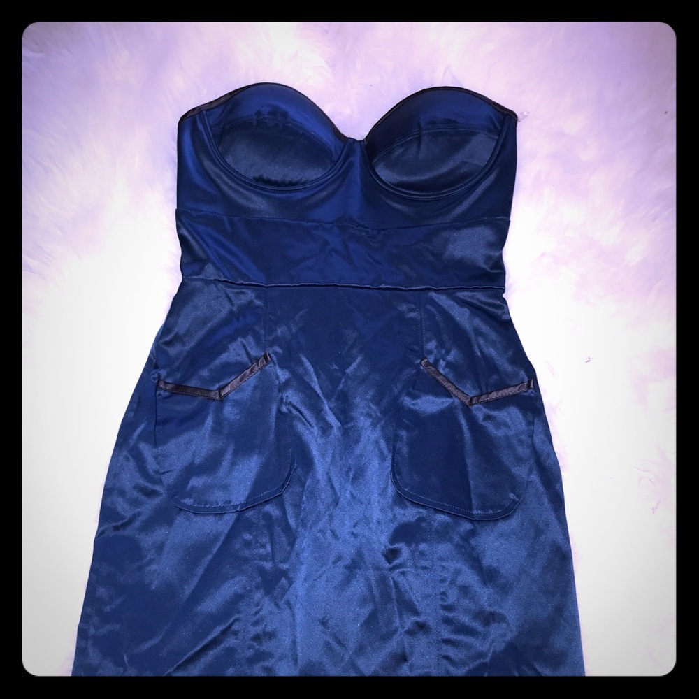 Sexy Midnight Blue Cocktail Dress