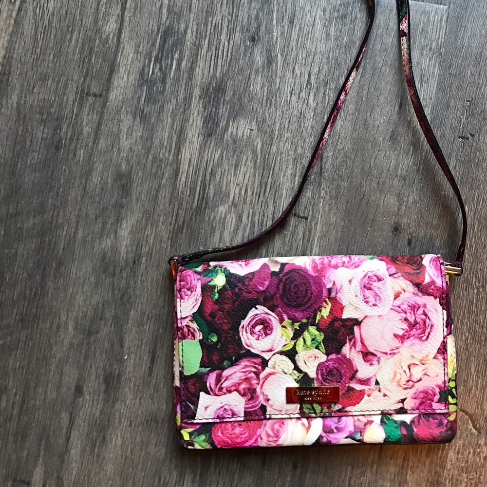 Kate Spade Rose Pattern Crossbody Bag