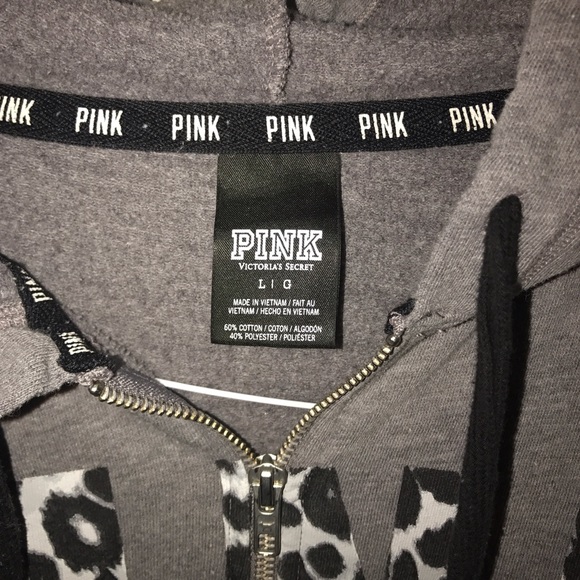 VS PINK Grey Zip Up Hoodie - Picture 3 of 3