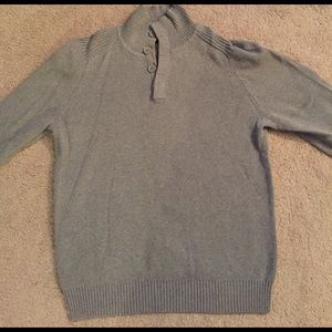 Sweater, grey, classy, button v neck collar,