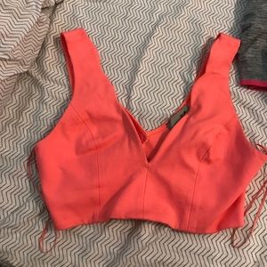 Coral crop top