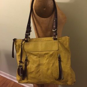 Fossil Mustard Color Shoulder Bag