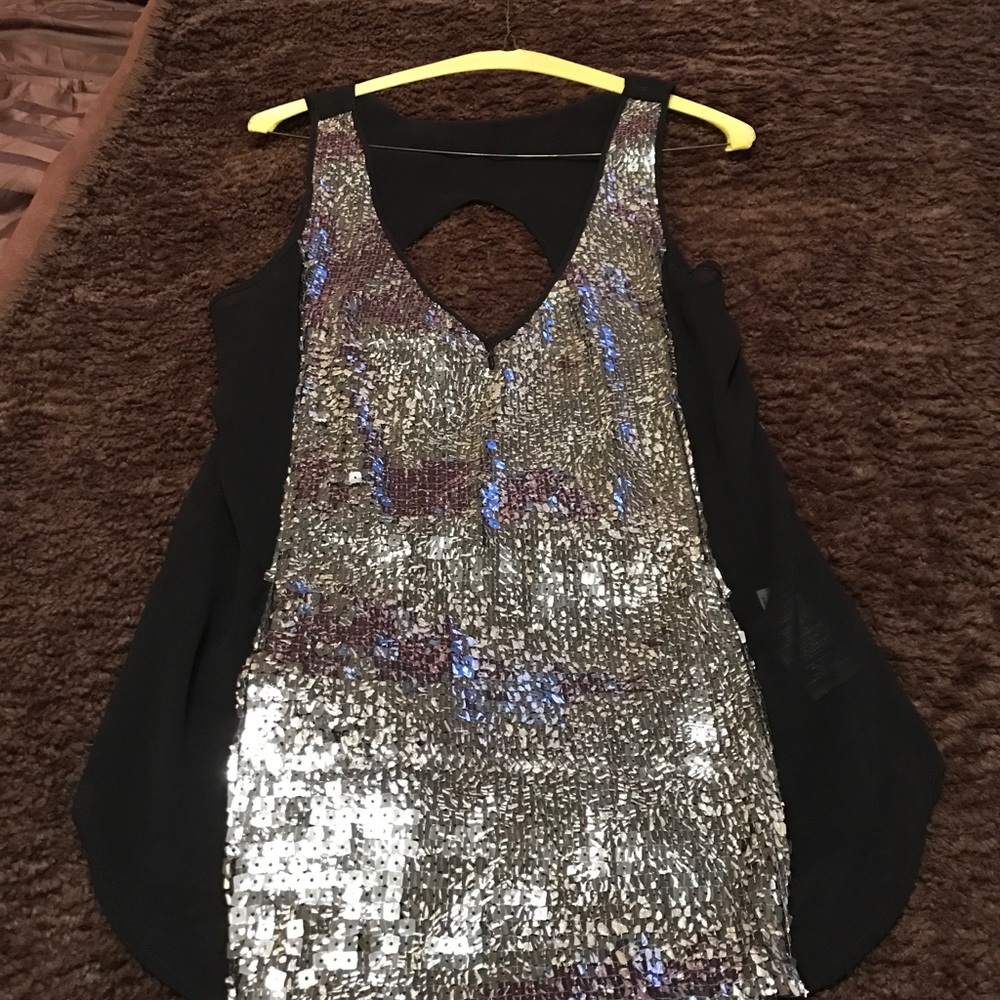 Blouse silver sequin