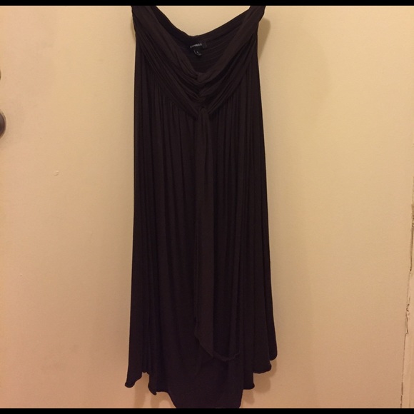 Express cotton strapless dress - Picture 1 of 3