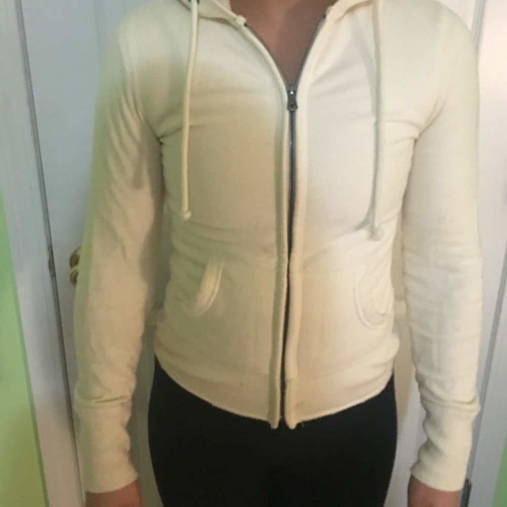 Cream soft and cuddly hoodie