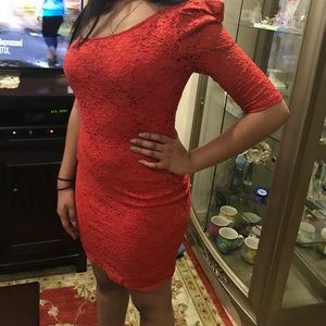 NWOT One Shoulder Lace Dress