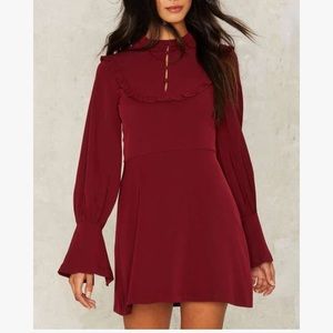 Nasty Gal Burgundy Mini Dress