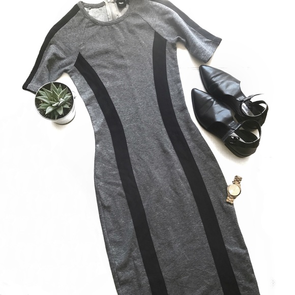 ASOS Dresses & Skirts - ASOS Body Con Midi Contrast Panel Dress