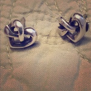 James Avery Heart Knot Earrings