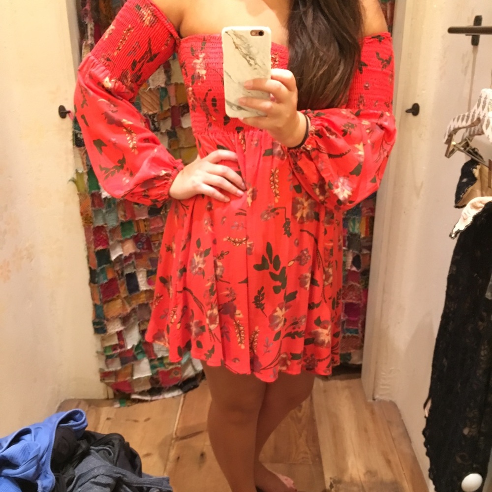 Free People mini floral dress