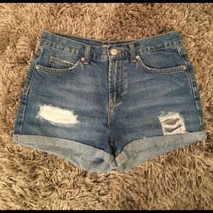 Topshop Moto Rosa jean shorts