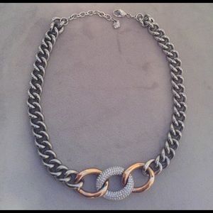 Rose Gold and Silver Swarovski Necklace