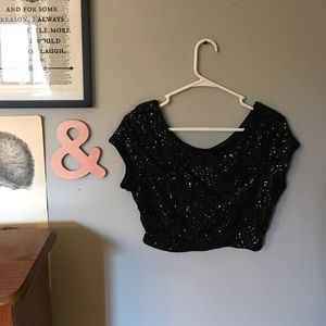 Sequin Crop Top