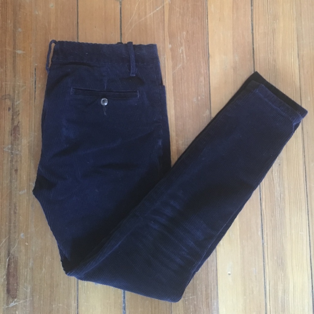 ⭐️NWOT⭐️RALPH LAUREN Dark Blue Velvet Ankle Pant