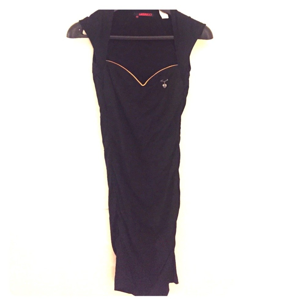 miss 60 black retro dress