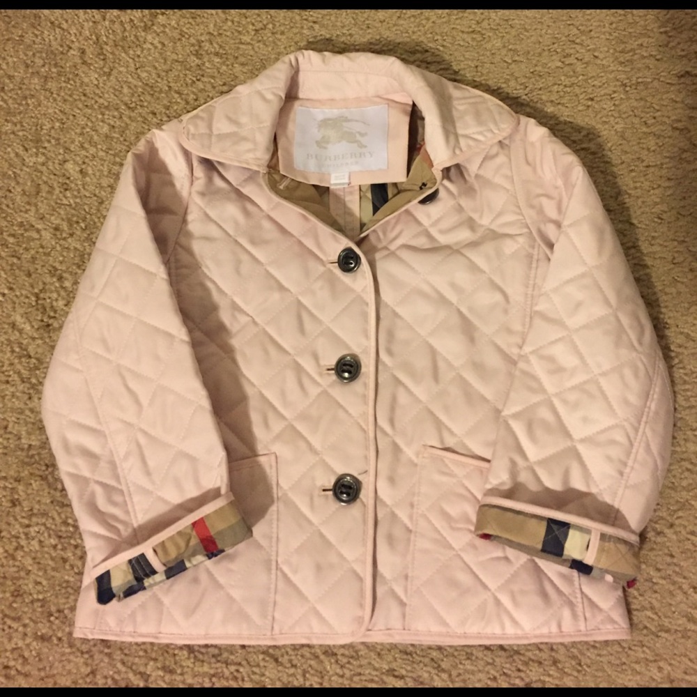 Authentic! Burberry Toddler Girls Quilted Jacket