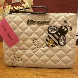Betsey Johnson handbag wristlet, tablet pouch