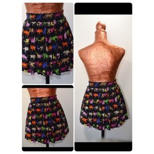 SALE Womens Black Rainbow Lion Stretch Waist Skirt