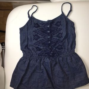 Babydoll denim top