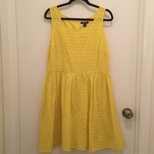 Yellow eyelet dress