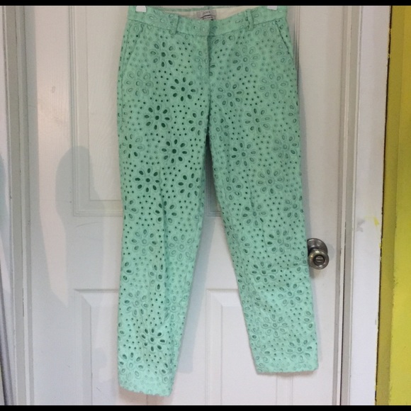 🥳 Sale - J. Crew Cafe Eyelet Capri Pant - Picture 2 of 8