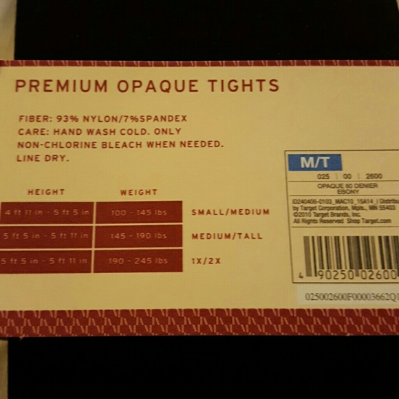 Brand new merona black and pink tights - Picture 4 of 4