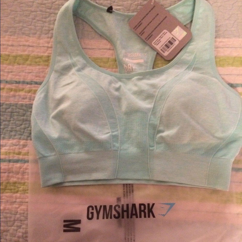 SOLD Gymshark seamless sports bra - mint- medium
