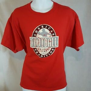 Football training camp red XL tshirt