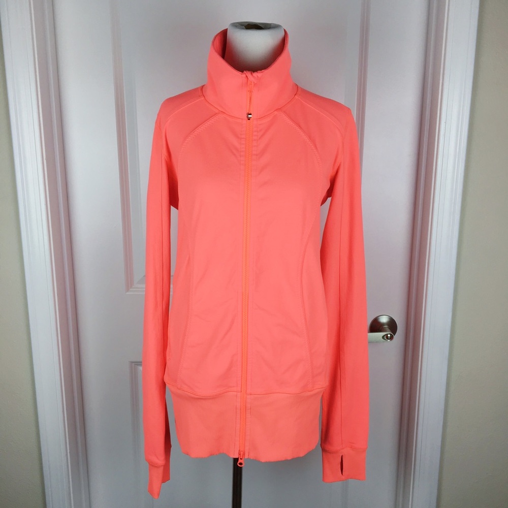 Lululemon Daily Practice Jacket Neon Coral Size 8