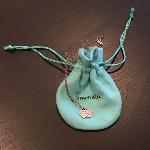 • Tiffany & Co. Mini Double Heart Tag Necklace •