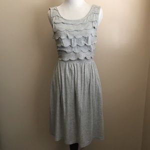 ANTHROPOLOGIE BRAND DELETTA SCALLOPED DRESS SIZE S