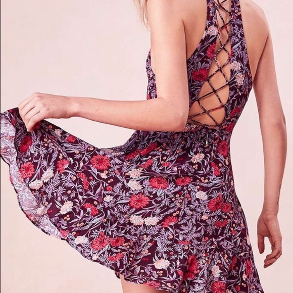 Kimchi Blue Floral Ruffle Wrap Mini Dress - Picture 4 of 6