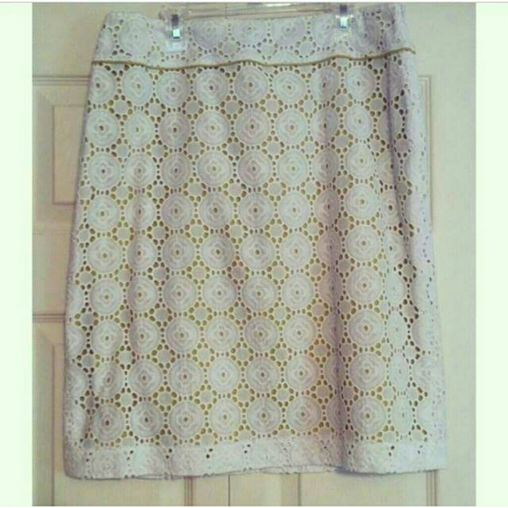 Alex Marie White Eyelet skirt, size 8