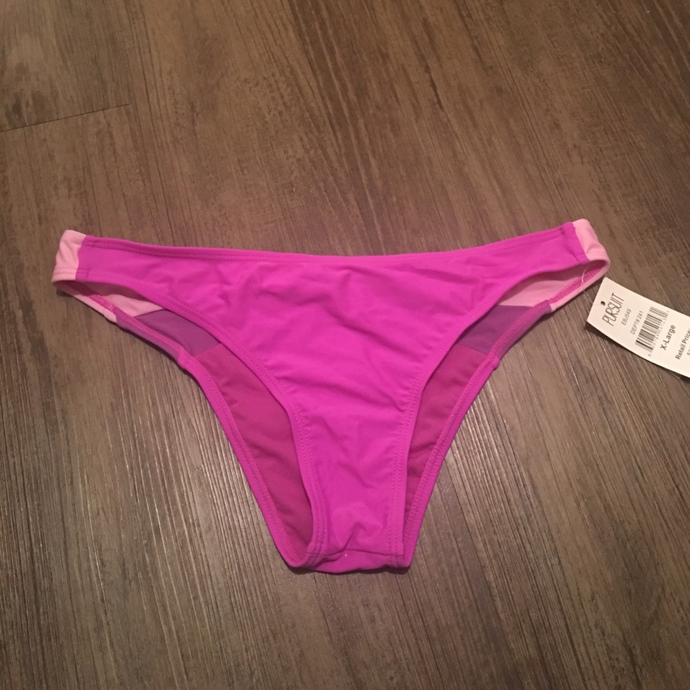 NWT - Bikini bottoms: pink, purple, and magenta