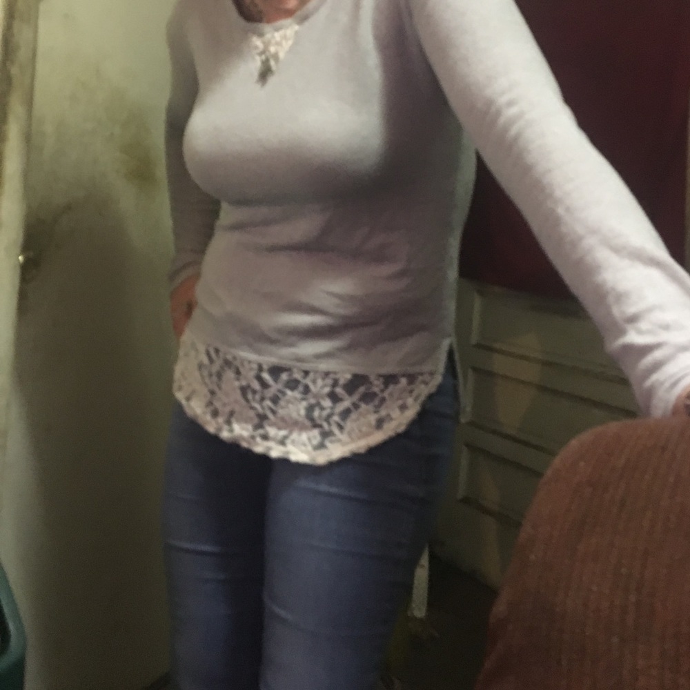 Sweater with lace