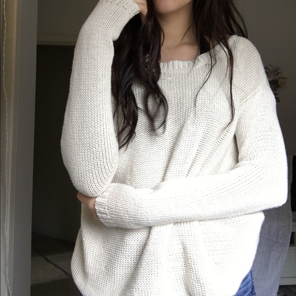 TOPSHOP Thick Knit Sweater with Zipper