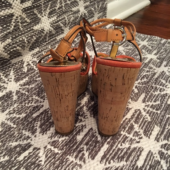 Tangerine coach wedges - Picture 3 of 4