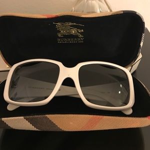 Burberry white sunglasses