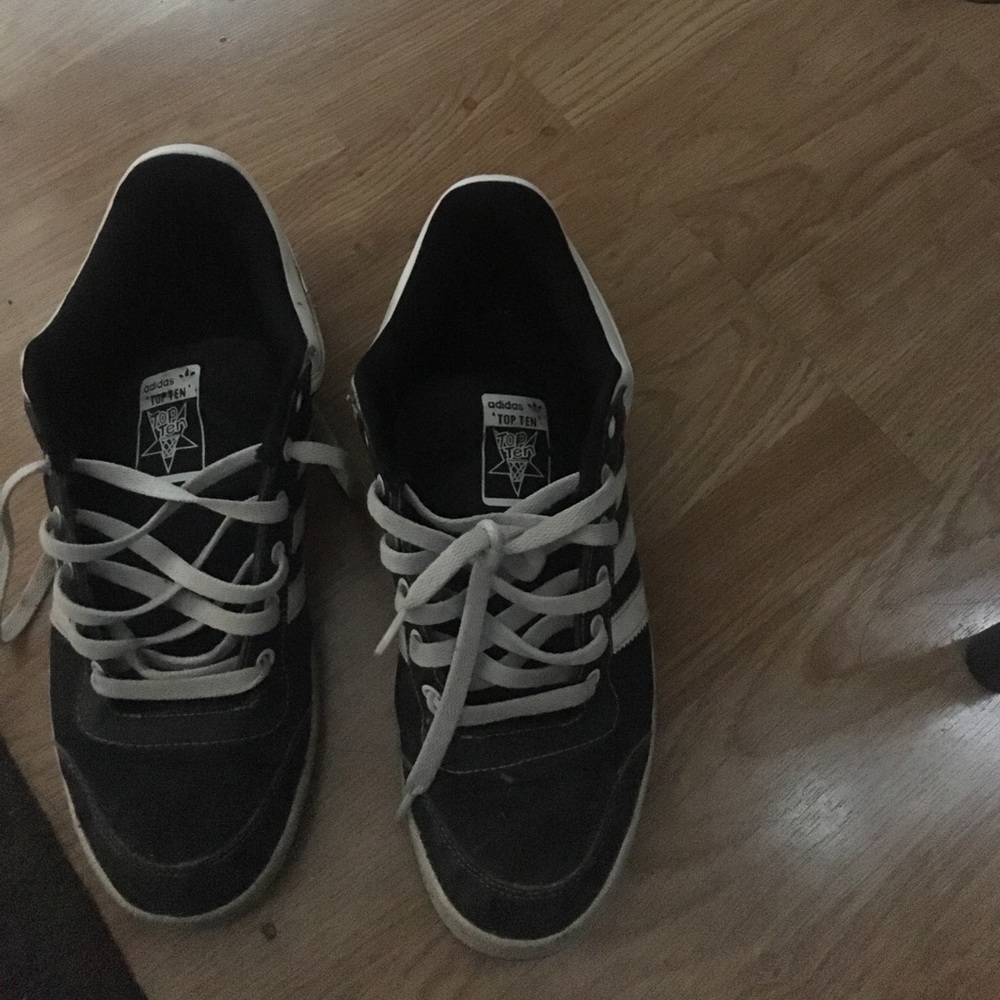 Black and white adidas