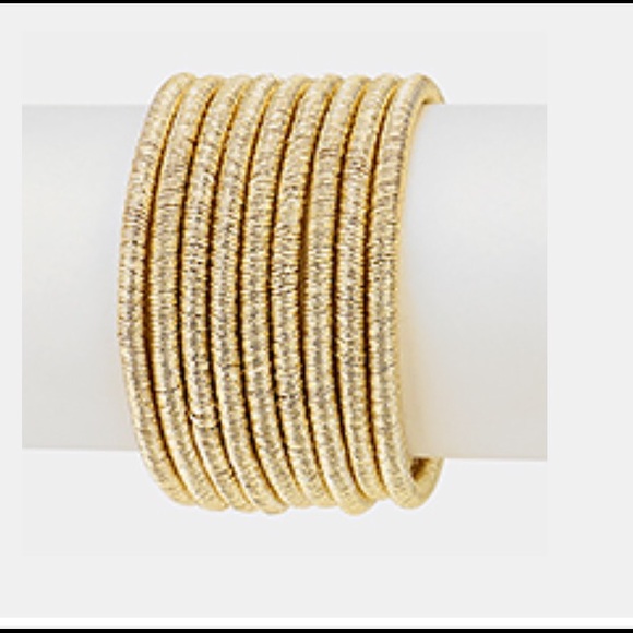 Gold Metallic 5 Cord Choker Set - Picture 3 of 4