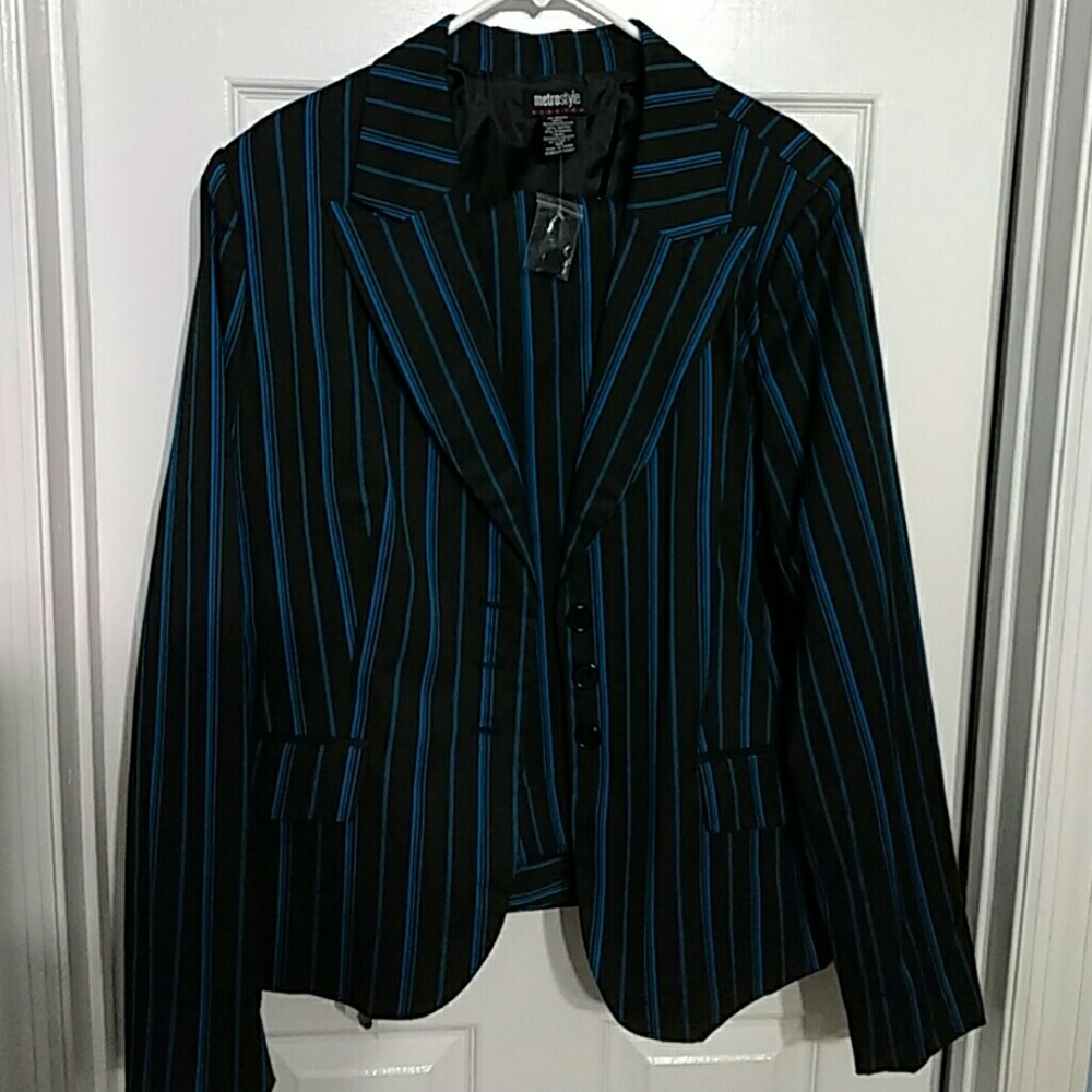 Metrostyle striped pantsuit