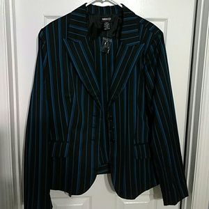 Metrostyle striped pantsuit