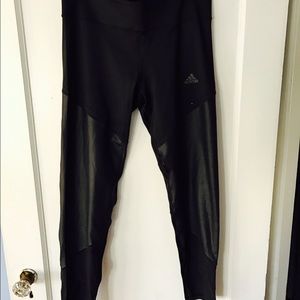 Mid Rise Sweat Wicking Adidas Workout Pants