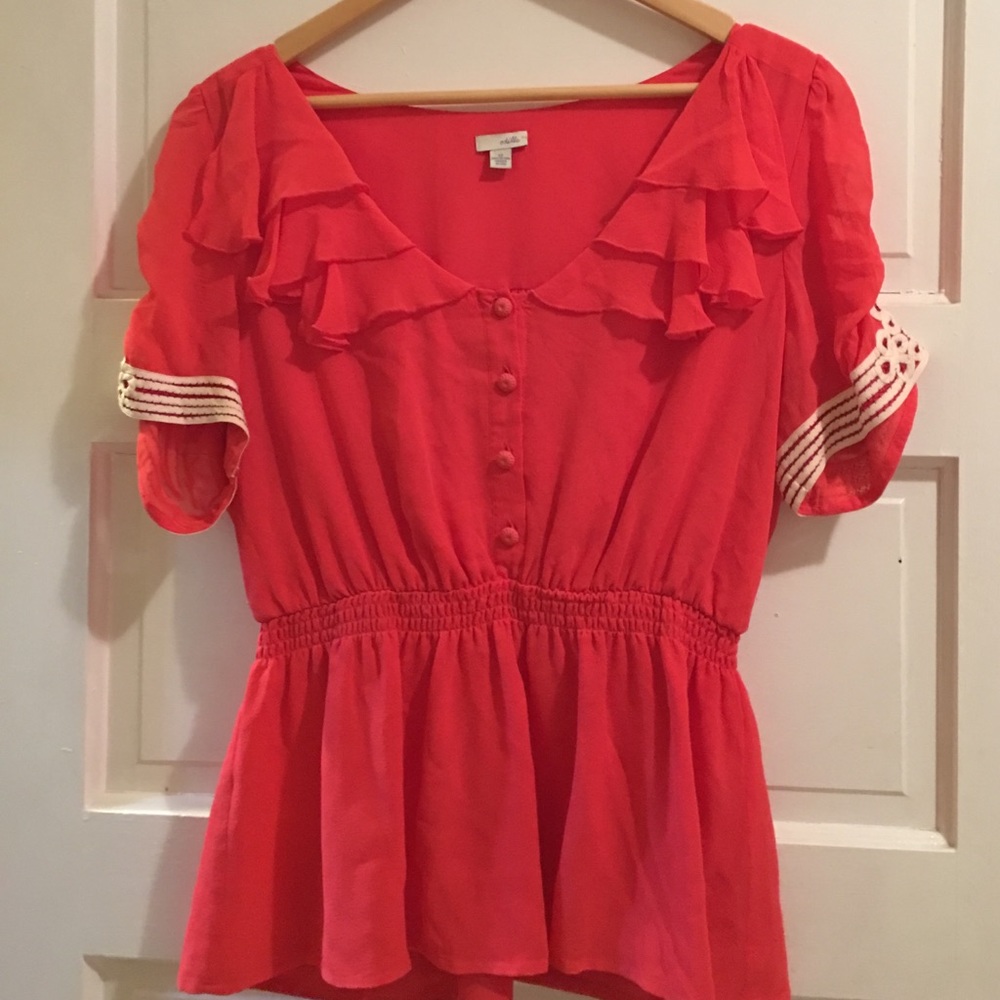 Anthropology Odille spring silk blouse