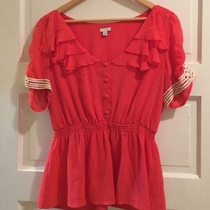 Anthropology Odille spring silk blouse