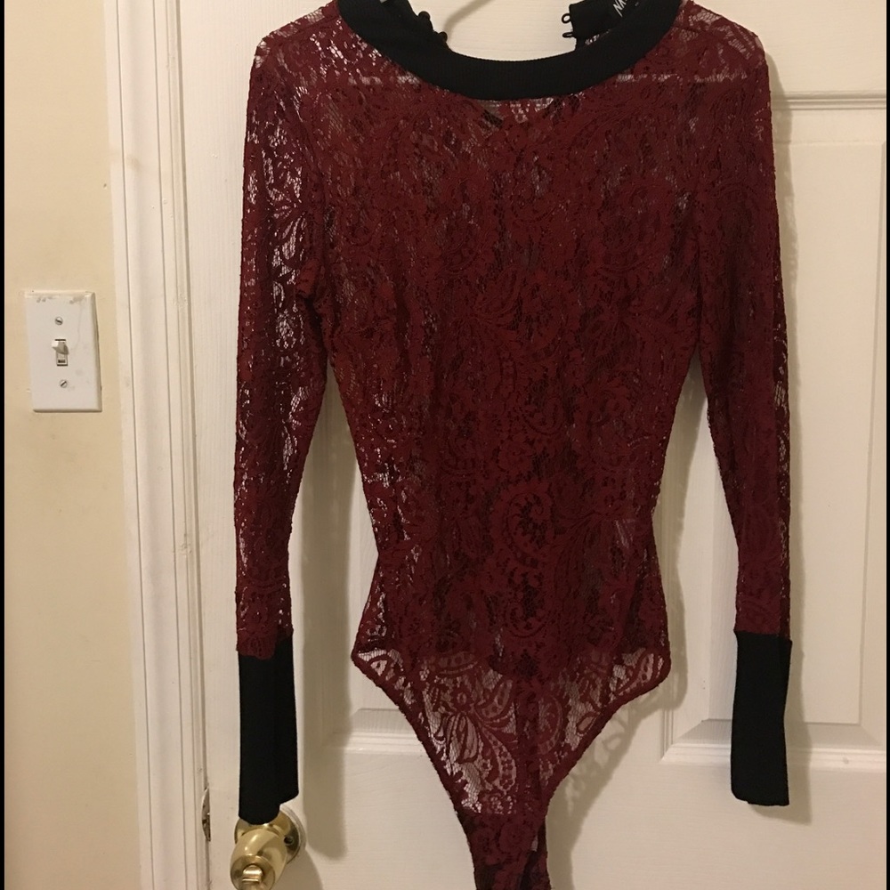 Nasty Gal Lace Body Suit Size Small