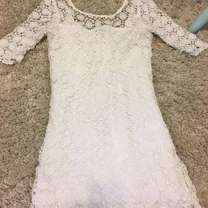 Abercrombie white lace mini dress