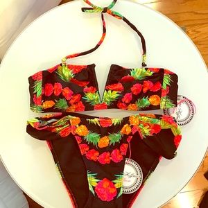 Mara Hoffman Tropical bikini. S bottom with XS top
